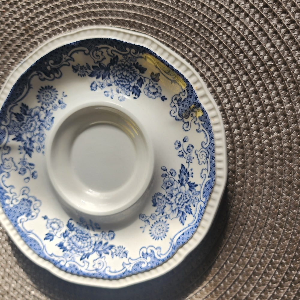 Kensington Blue and White Floral Porcelain Plate